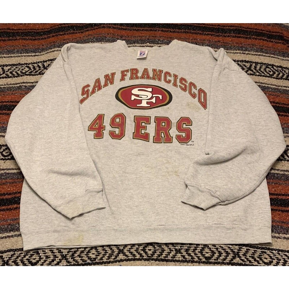 Vintage 1996 San Francisco 49ers Logo 7 Crewneck Sweatshirt Sweater Mens XL